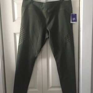 Joy Lab Olive Green Moto leggings Sz 2X NWT